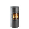 HWAM 3520c серого цвета с облицовкой из мыльного камня