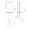 HWAM 3640c черного цвета с облицовкой из мыльного камня