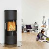 HWAM 3660c черный цвете с мыльным камнем