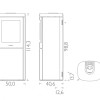 HWAM 4540c серого цвета с облицовкой из мыльного камня