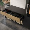 HWAM 5530 широкий модуль с деревянной передней панелью ящика, орех